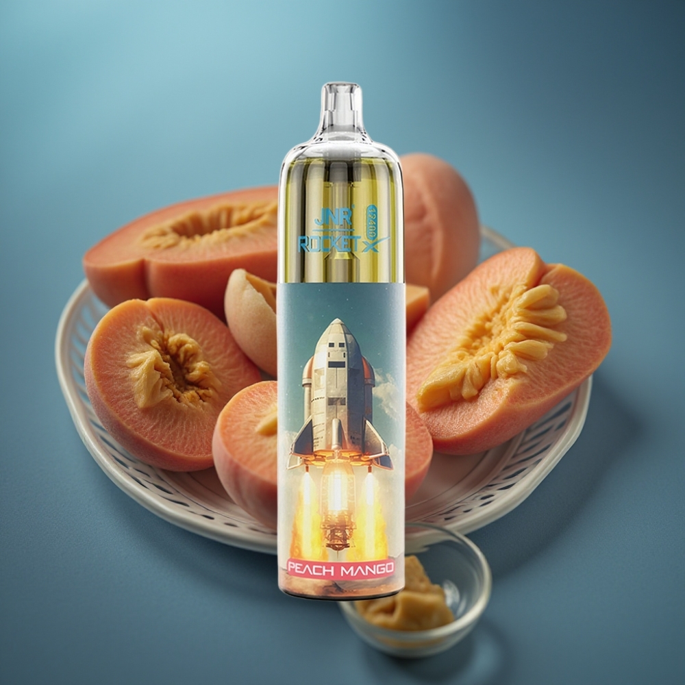 JNR Rocket-X 12400 Puffs بخوخ مانجو مع بطارية 850mAh وشاحن Type-C