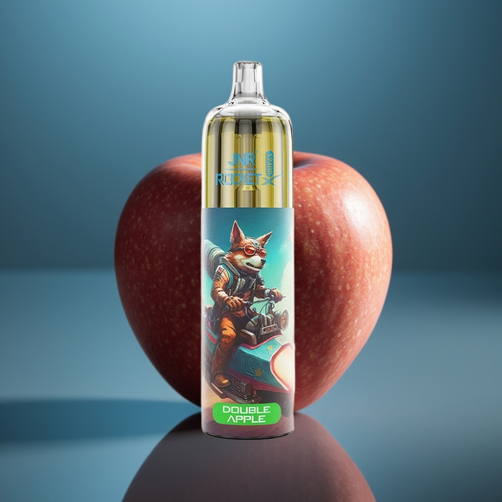 JNR Rocket-X 12400 Puffs Double Apple (تفاحتين) - 25ml, RGB, Type-C