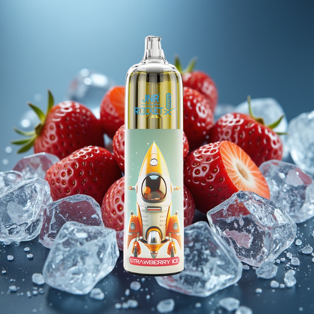 JNR Rocket-X 12400 Puffs Strawberry Ice جهاز تبخير قابل للتخلص متغير تدفق الهواء RGB