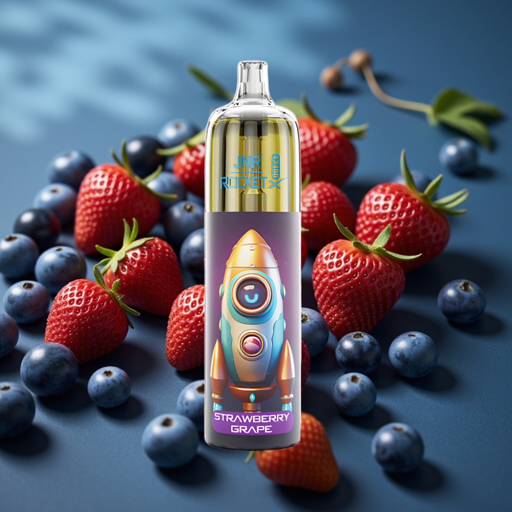 JNR Rocket-X 12400 نَفَثات تبخير قابل للتخلص مع فراولة عنب وتدفق هواء قابل للتعديل