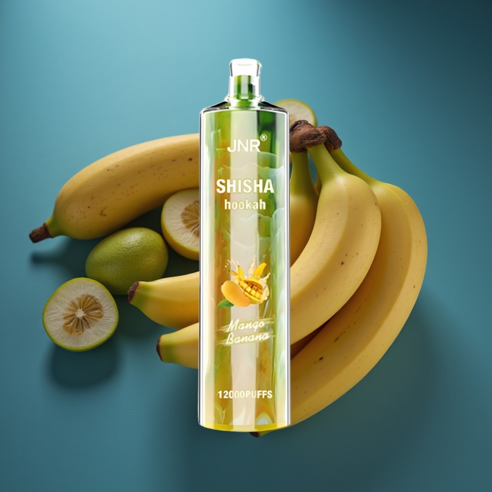 JNR Shisha Hookah 12000 Puff Disposable Vape - مانجو موز (Mango Banana) - 750mAh - Type-C