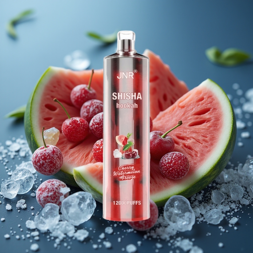 JNR Shisha Hookah 12000 Puffs - كرز بطيخ (Cherry Watermelon) - 750mAh - 24ml - Type-C