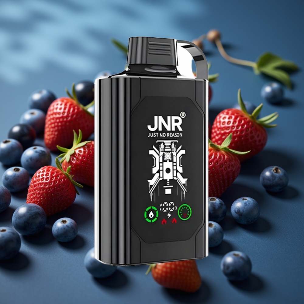 JNR Shisha Hookah Box 20500 نفخة - فراولة عنب - شاشة عالية الدقة - بطارية 1000 مللي أمبير
