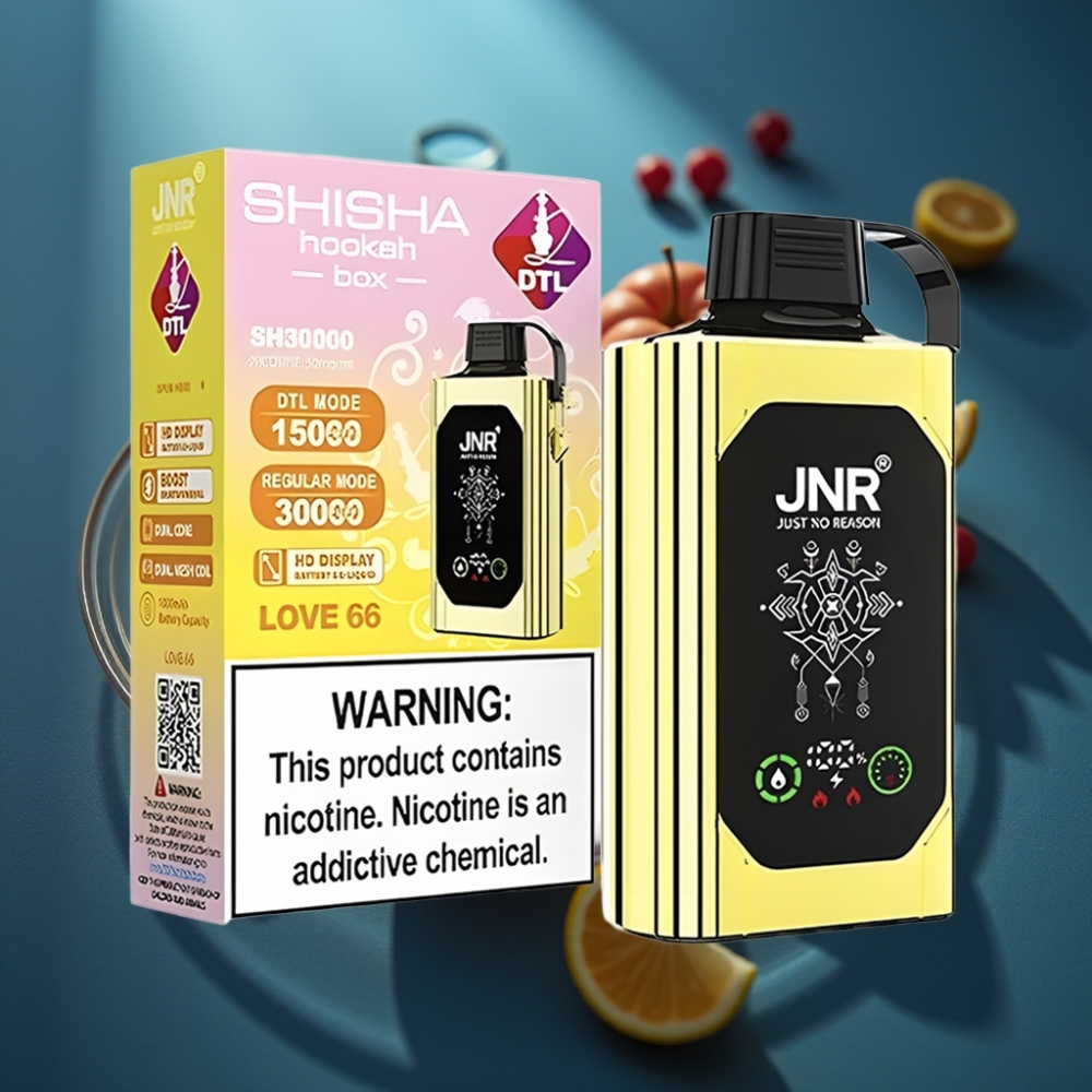 JNR Shisha Hookah Box 20500 نَفخة - عشق 66 - شاشة HD - بطارية 1000 مللي أمبير