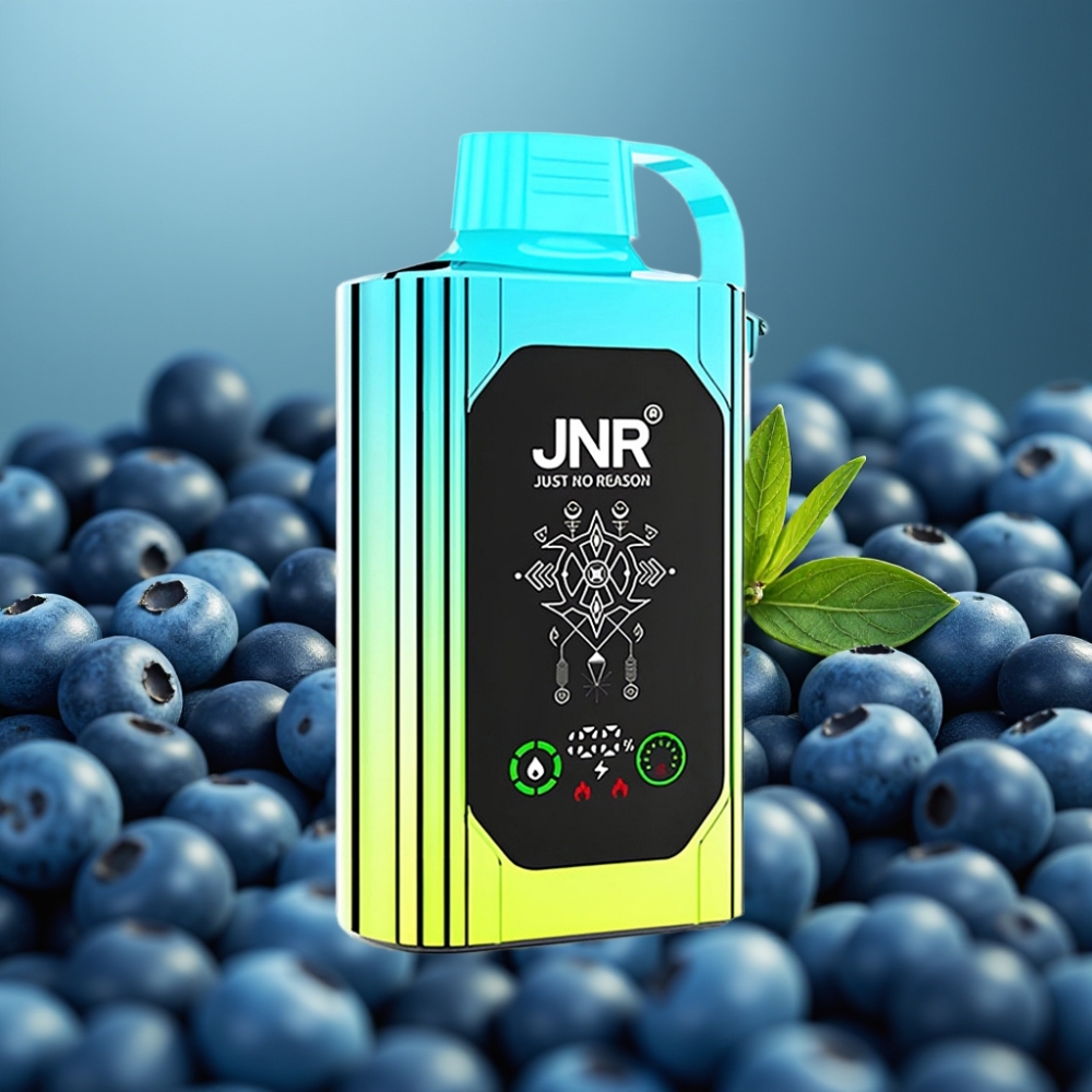 JNR Shisha Hookah Box 20500 نفخة - نعناع التوت الأزرق - شاشة HD - 25مل