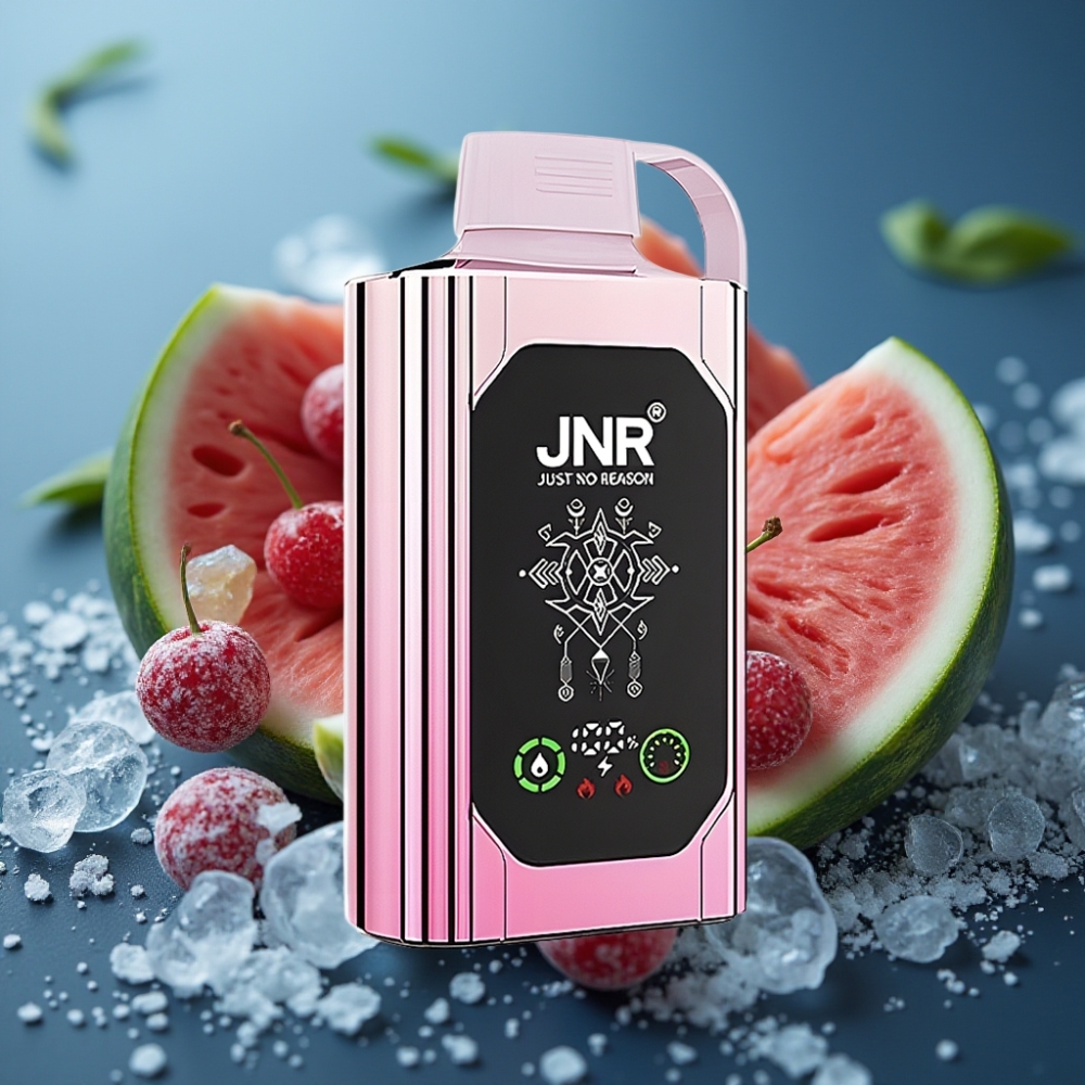 JNR Shisha Hookah Box 20500 Puff - شيري بطيخ (Cherry Watermelon) - شاشة HD - 25مل - Type-C