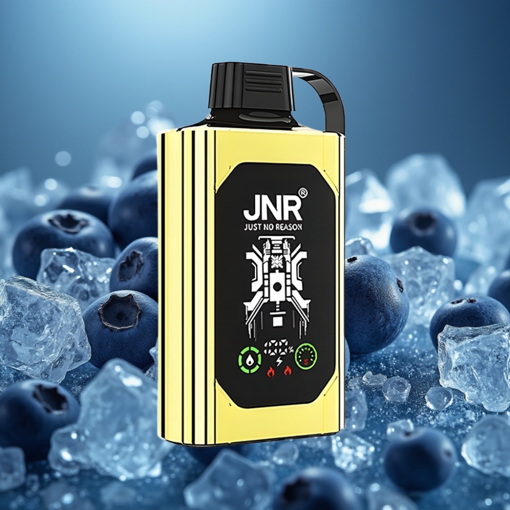 JNR Shisha Hookah Box 20500 Puff Disposable Vape توت أزرق جليدي - شاشة HD، 25مل، شحن Type-C