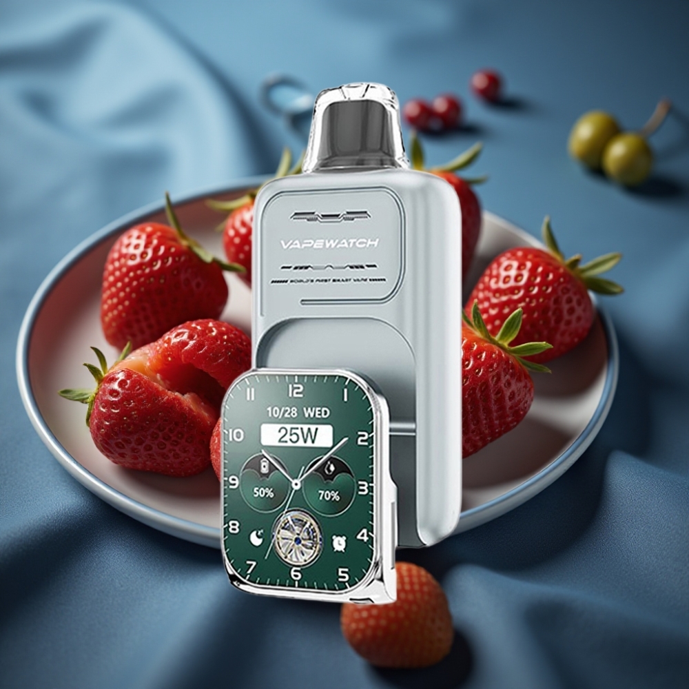 JNR VapeWatch 30000 Puffs فراولة مثلج بشاحن Type-C وسعة 19mL