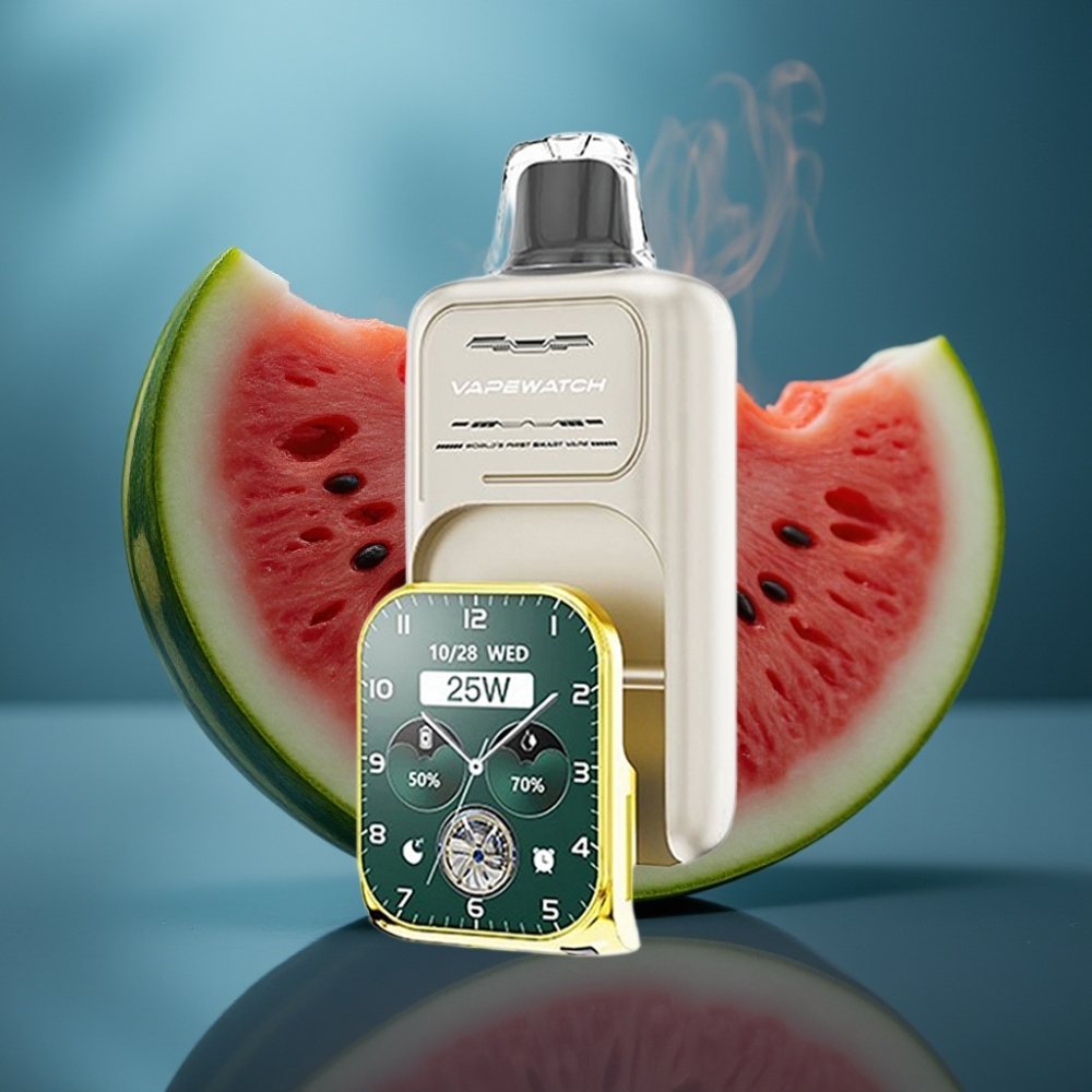 JNR VapeWatch 30000 Puffs بطيخ مثلج بشاحن سريع Type-C وسعة 19mL
