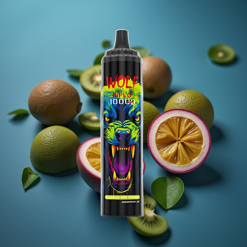 JNR Wolf Niplo 10000 Puff Mesh 1.0 Ohm – جوافة كيوي باشن (Passion Kiwi Guava)