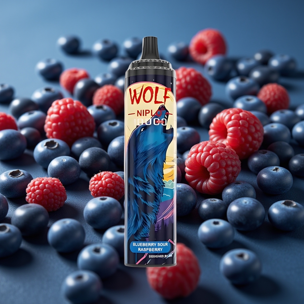JNR Wolf Niplo 10000 Puffs توت أزرق - توت بري حامض (650mAh, Type-C)