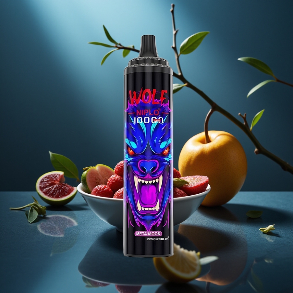 JNR Wolf Niplo 10000 Puffs Meta Moon (20ml, 650mAh, Type-C) - وولف نيبلو 10000 نفخة ميتا مون