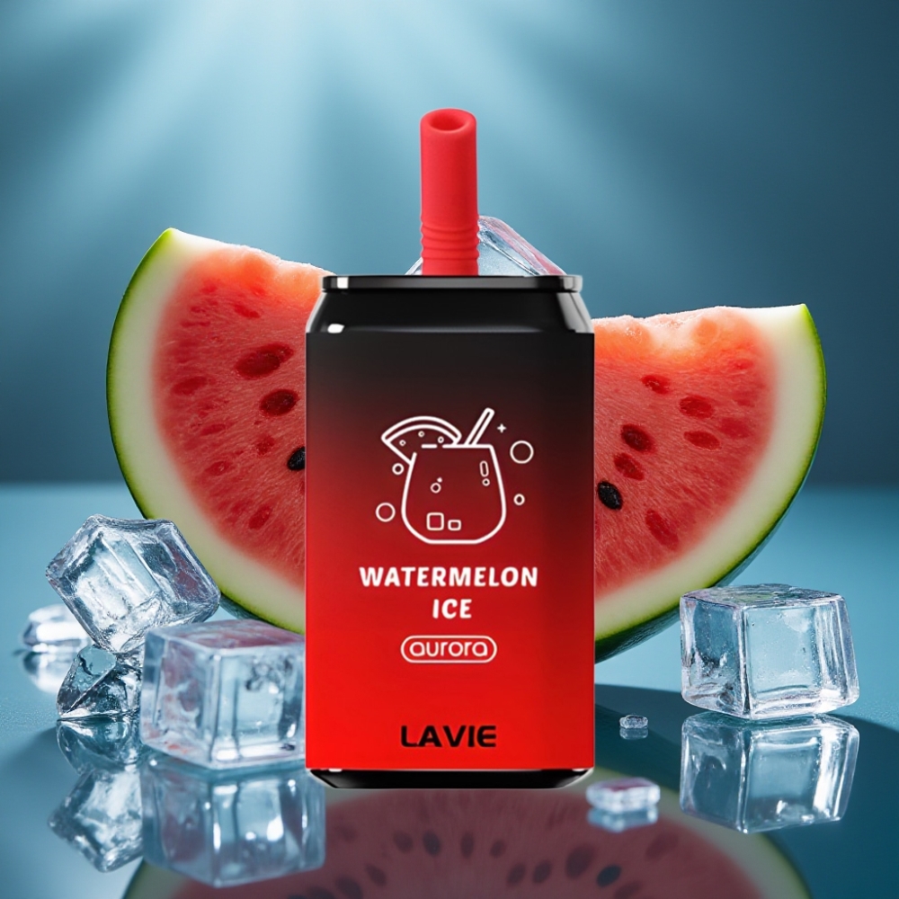 LAVIE Aurora 11000 Puffs - بطيخ مثلج (Watermelon Ice) - 22ML - شاحن Type C