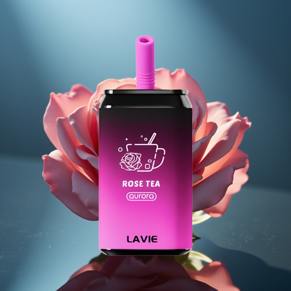 Lavie Aurora 11000 نفخة شاي الورد - 22مل، 650مللي أمبير، شحن نوع C