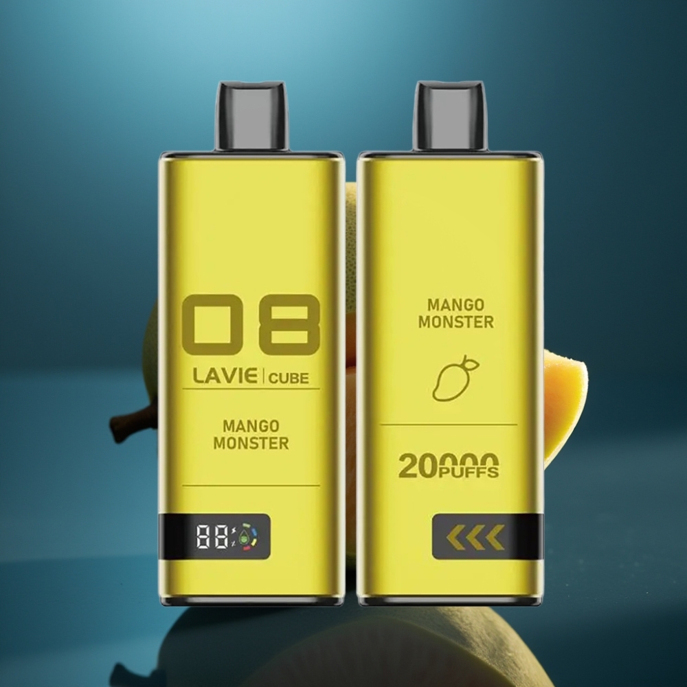 Lavie Cube 20000 نفخة فايب مانجو مونستر - 28مل، 5% نيكوتين، شاحن Type-C