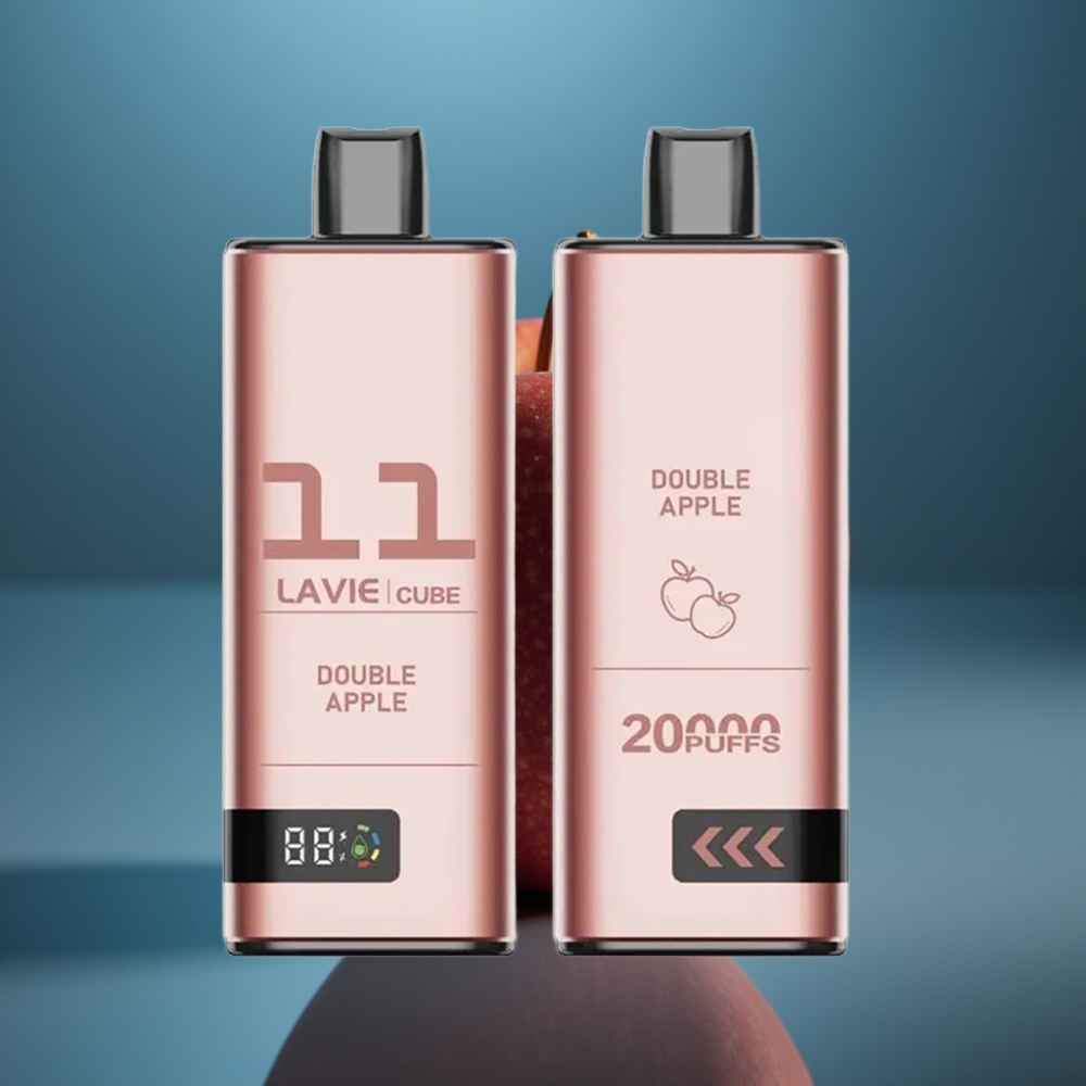 Lavie Cube 20000 نفخة - تفاح مزدوج - 28مل - 5% نيكوتين - شاحن Type C