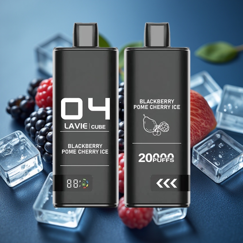 Lavie Cube 20000 نفخة - بلاك بيري بوم كرز آيس - 28مل 5% نيكوتين