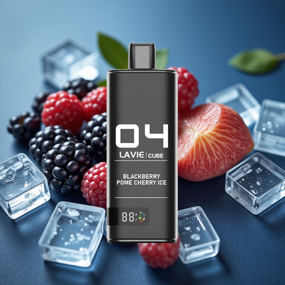 Lavie Cube 20000 نفخة - بلاك بيري بوم كرز آيس - 28مل 5% نيكوتين