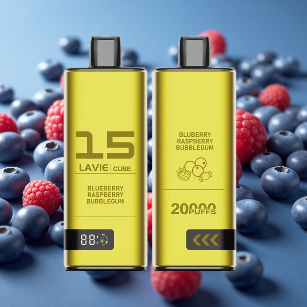 Lavie Cube 20000 نفخة سيجارة إلكترونية بنكهة التوت الأزرق وتوت العليق وعلكة