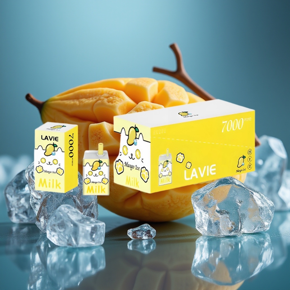Lavie Milk 7000 Puff Disposable Vape - مانجو آيس (Mango Ice) - 16ML - 5% Nicotine