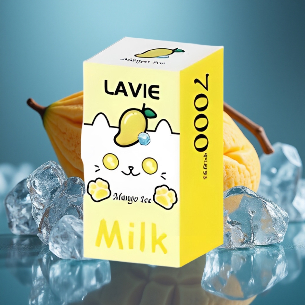 Lavie Milk 7000 Puff Disposable Vape - مانجو آيس (Mango Ice) - 16ML - 5% Nicotine