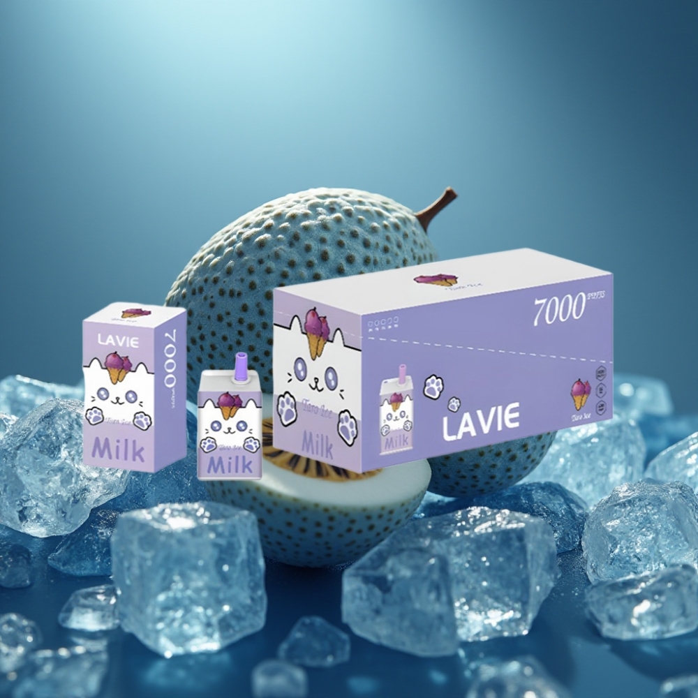 Lavie Milk 7000 Puffs تارو آيس - 16ML بطارية 600mAh شاحن Type C