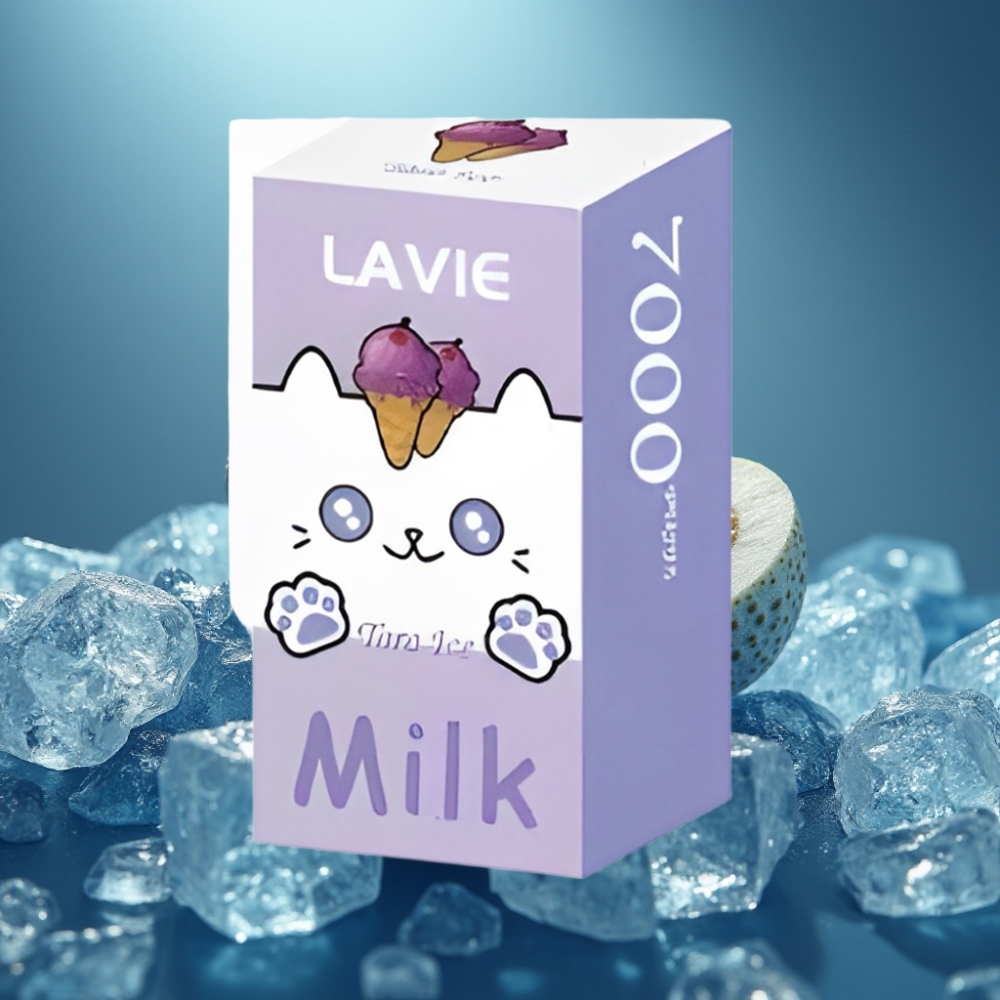 Lavie Milk 7000 Puffs تارو آيس - 16ML بطارية 600mAh شاحن Type C