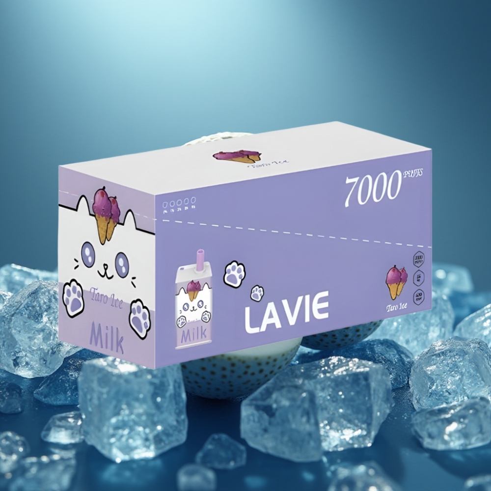 Lavie Milk 7000 Puffs تارو آيس - 16ML بطارية 600mAh شاحن Type C