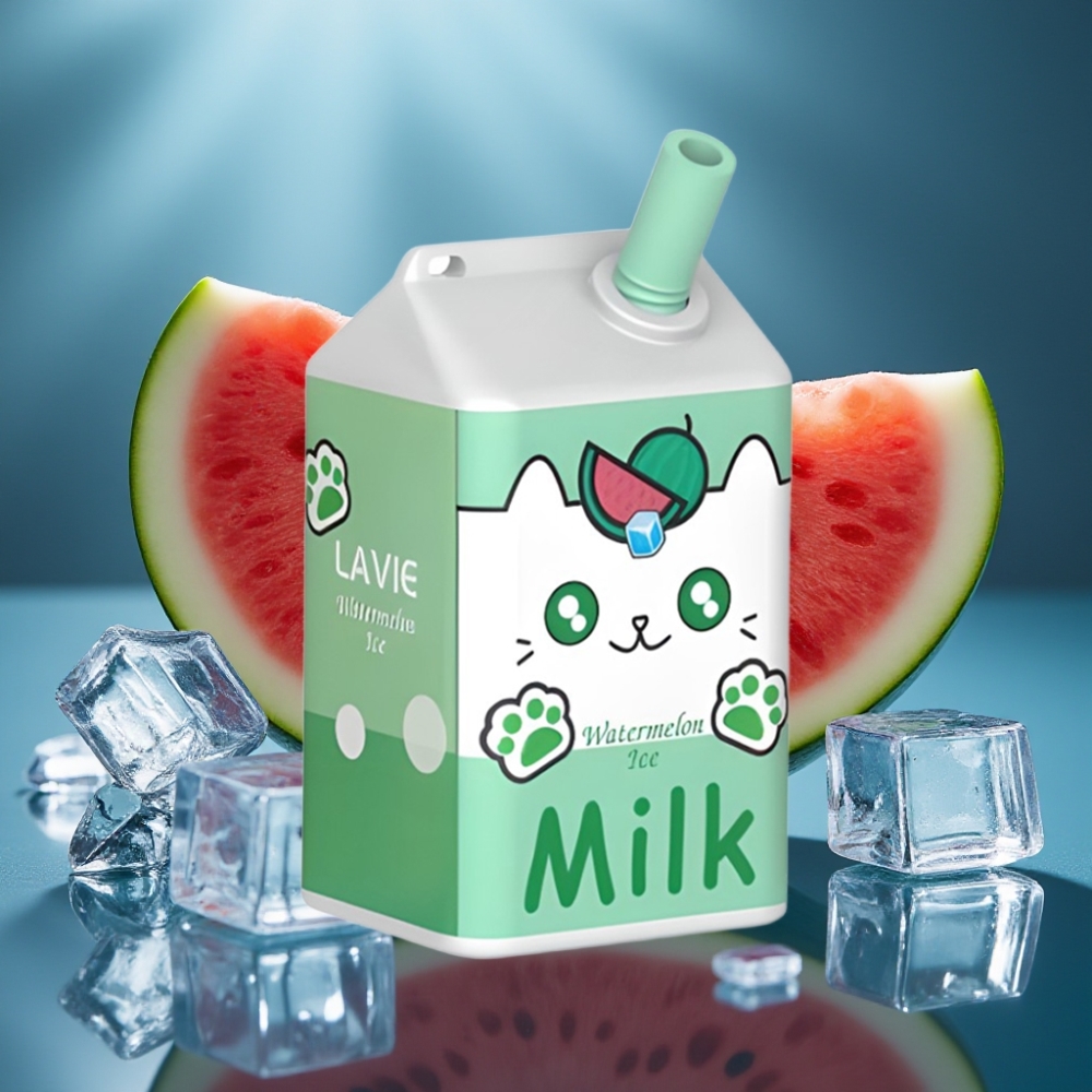 Lavie Milk 7000 Puffs بطيخ مثلج - 16ML ، شاحن Type C ، 0% نيكوتين