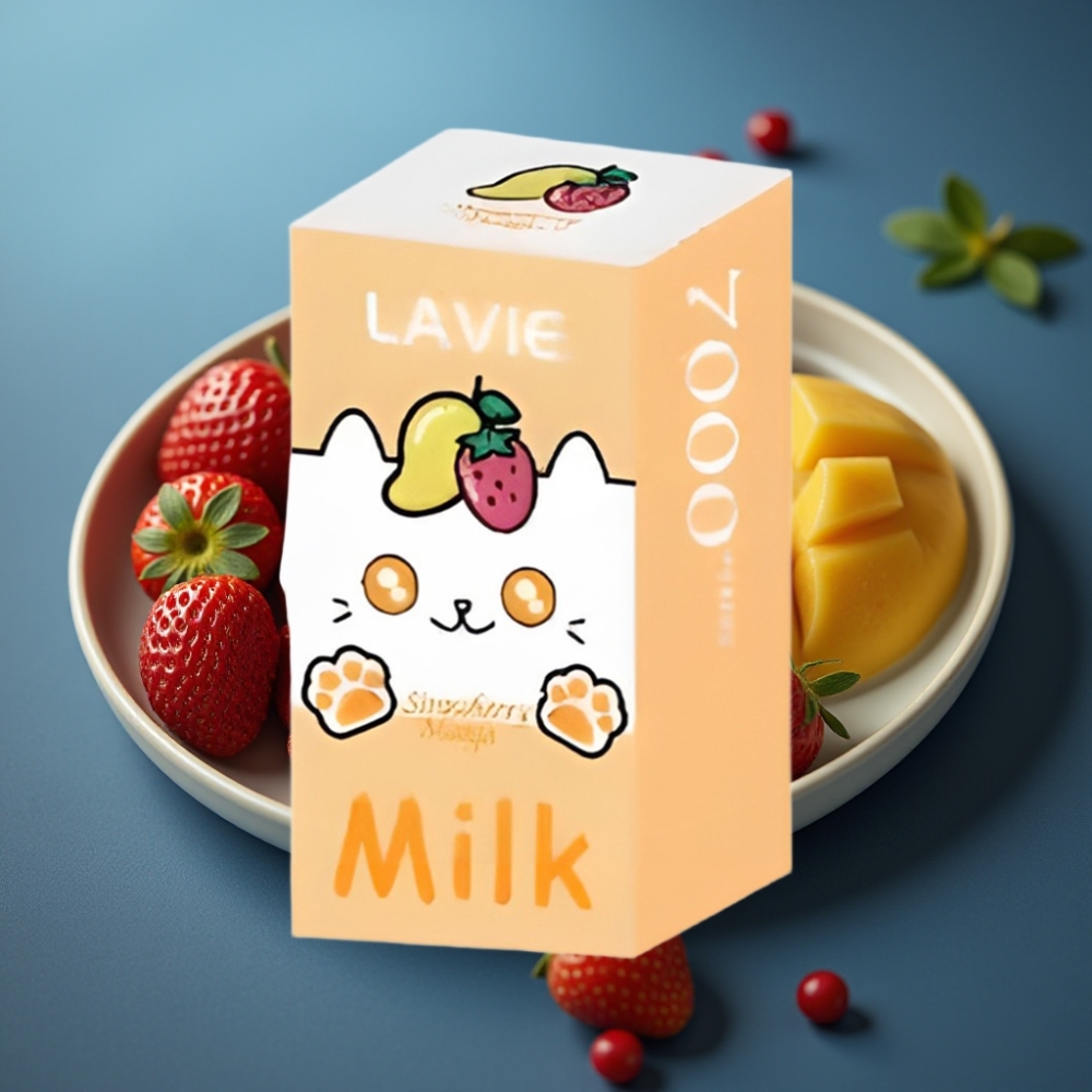 Lavie Milk 7000 Puffs - فراولة مانجو (Strawberry Mango) - 16ML - 5% نيكوتين