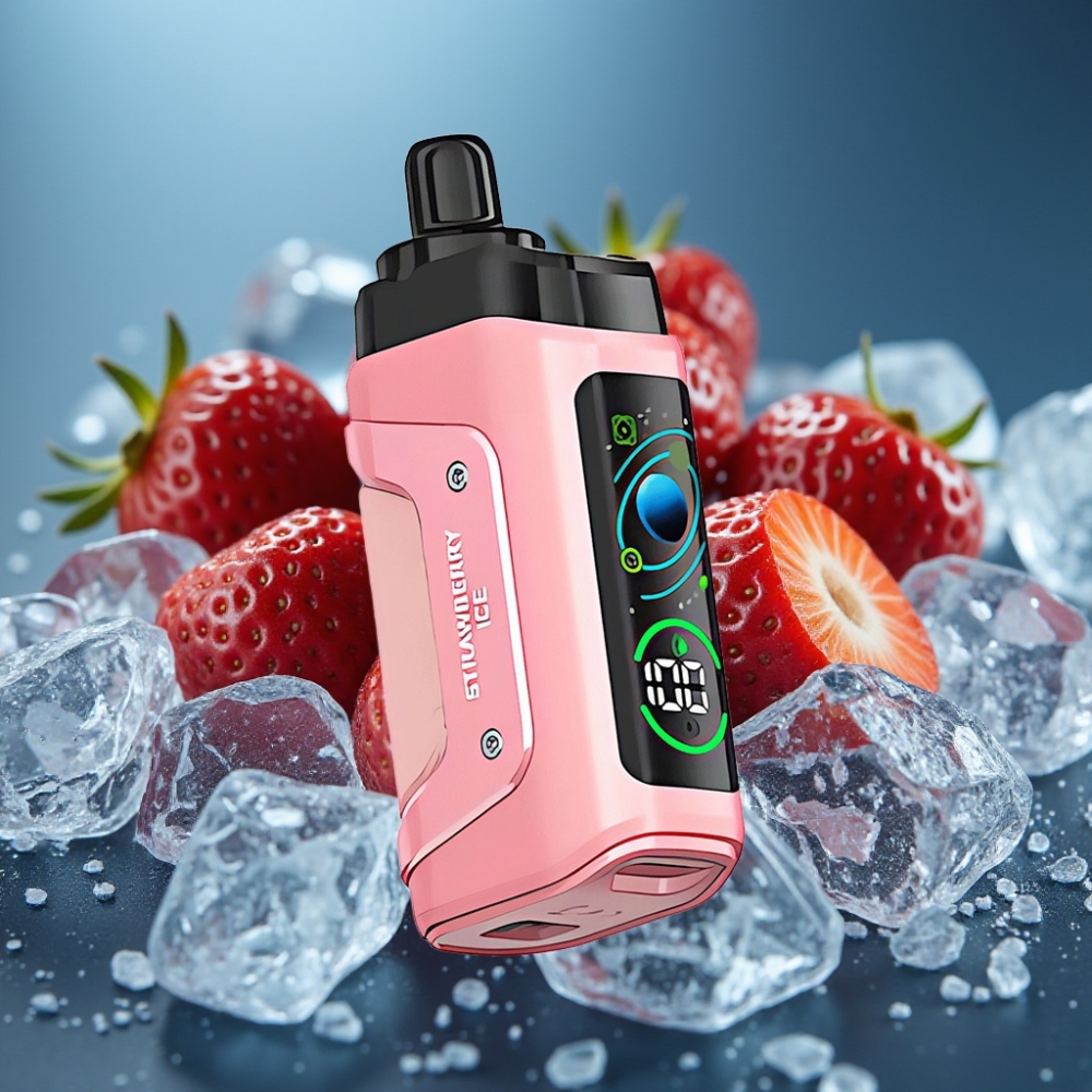 Razz Bar 45000 نفخة - فراولة آيس، 1.0 أوم، بطارية 650 مللي أمبير، شحن Type-C