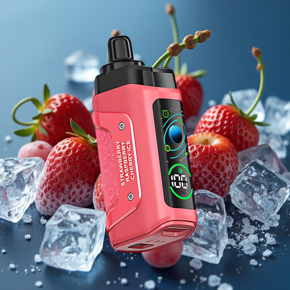 Razz Bar 45000 نفخة - فراولة كرز مثلج، 1.0 أوم، بطارية 650 مللي أمبير، شحن Type-C
