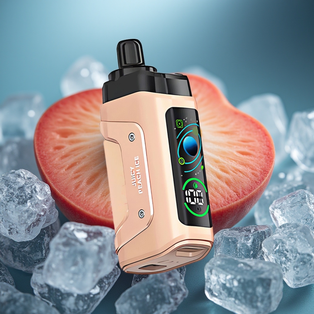 Razz Bar 45000 نفخة - خوخ مثلج وشريط التوت - 20 ملغ/مل - شحن Type-C