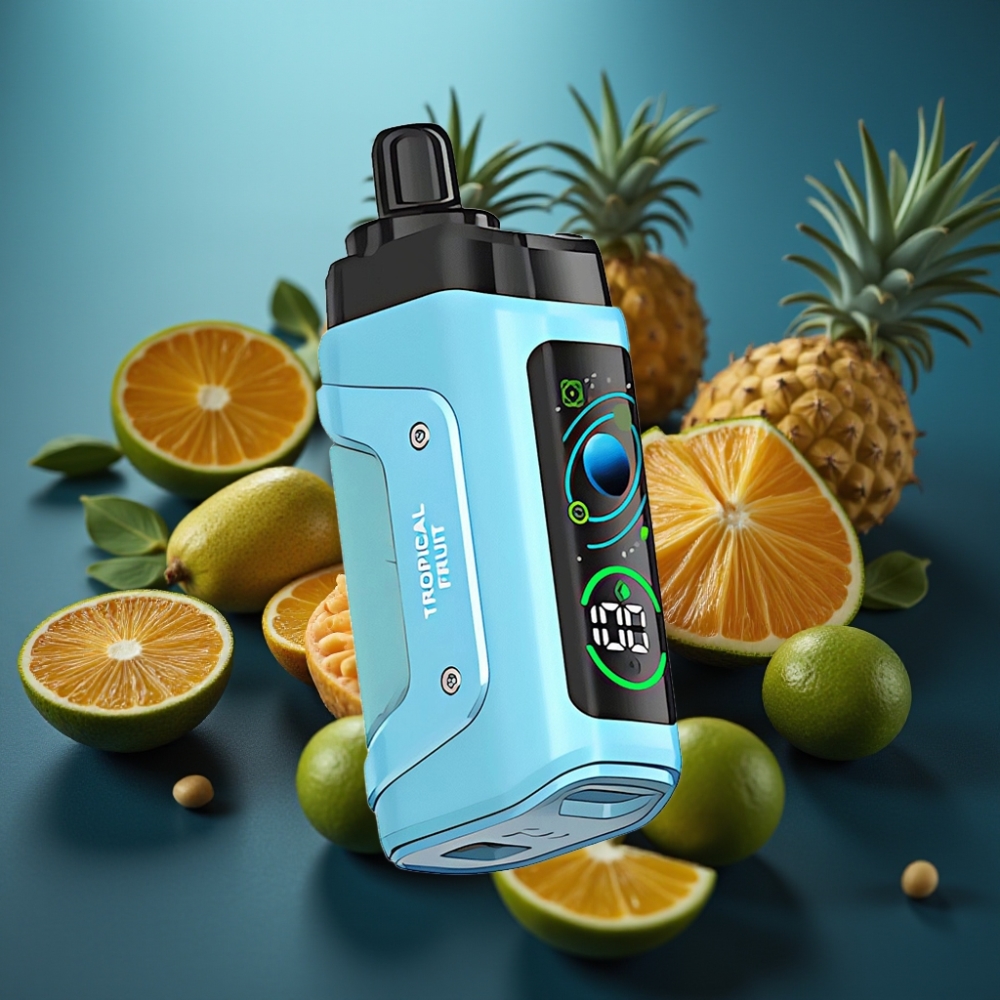 Razz Bar 45000 Puffs فيب استوائي قابل لإعادة الشحن بشاحن Type-C