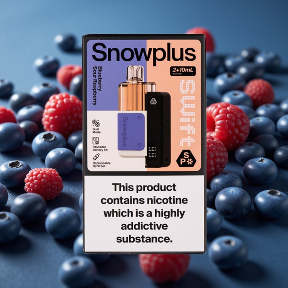 Snowplus Swift 5000 Puffs Dual Mesh Pod Kit - توت أزرق - توت العُلّيق الحامض (43x81x25mm, 1000mAh)