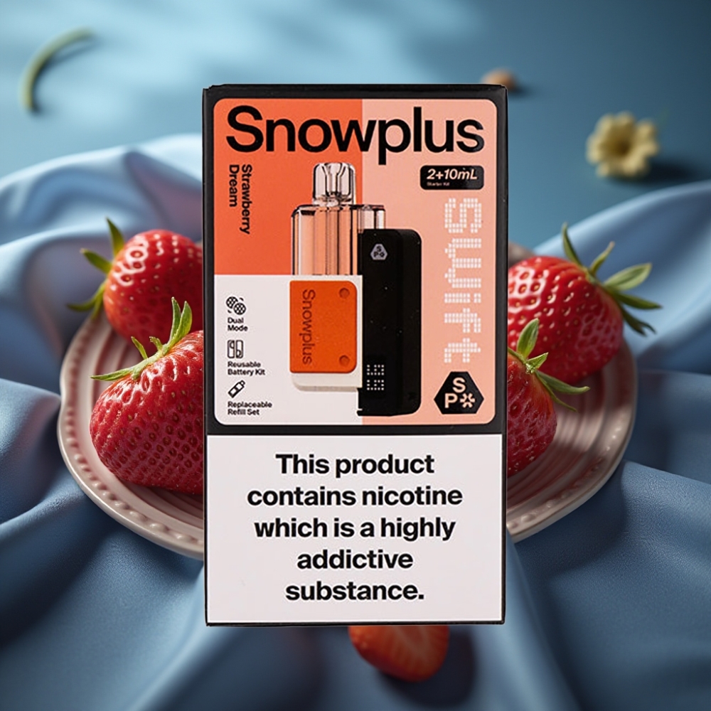 Snowplus Swift 5000 Puffs Pod Kit - فراولة حلم (Strawberry Dream) - 1000mAh