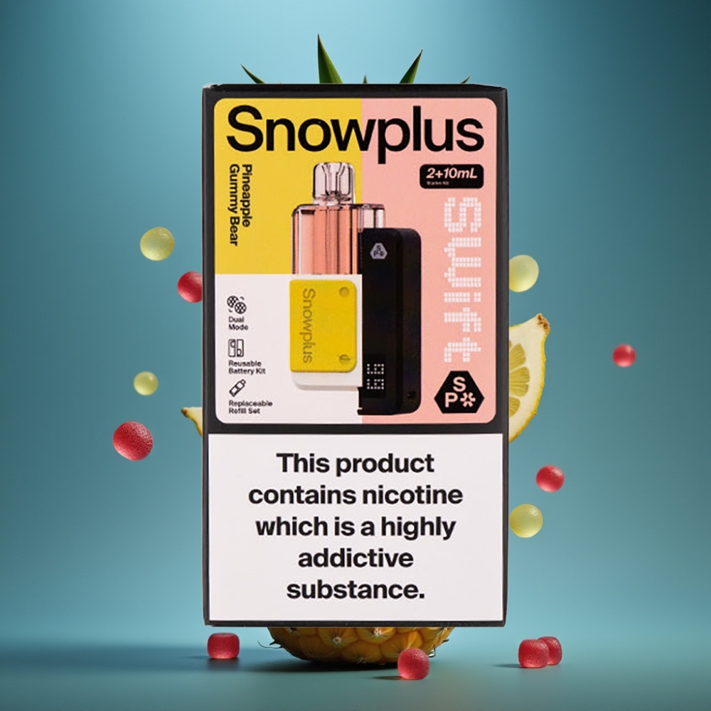 Snowplus Swift 5000 Puffs Prefilled Pod Kit - 1000mAh Dual Mesh - دب صمغي أناناس