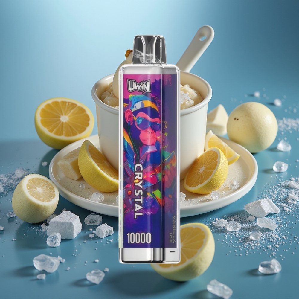 Uwin Crystal 10000 نفخة - فانيلا آيس - 18مل/650مAh/شحن نوع C