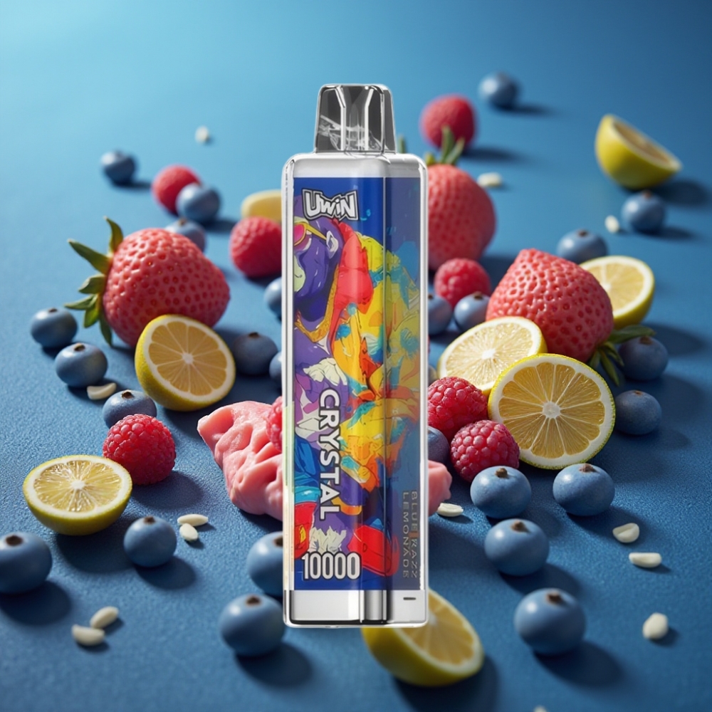 Uwin Crystal 10000 Puffs Disposable Vape - توت أزرق ليموناضة (Blue Razz Lemonade) - 18مل / 650mAh