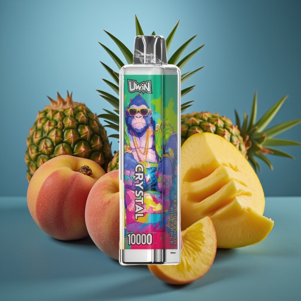 Uwin Crystal 10000 Puffs Disposable Vape خوخ مانجو أناناس (Peach Mango Pineapple)