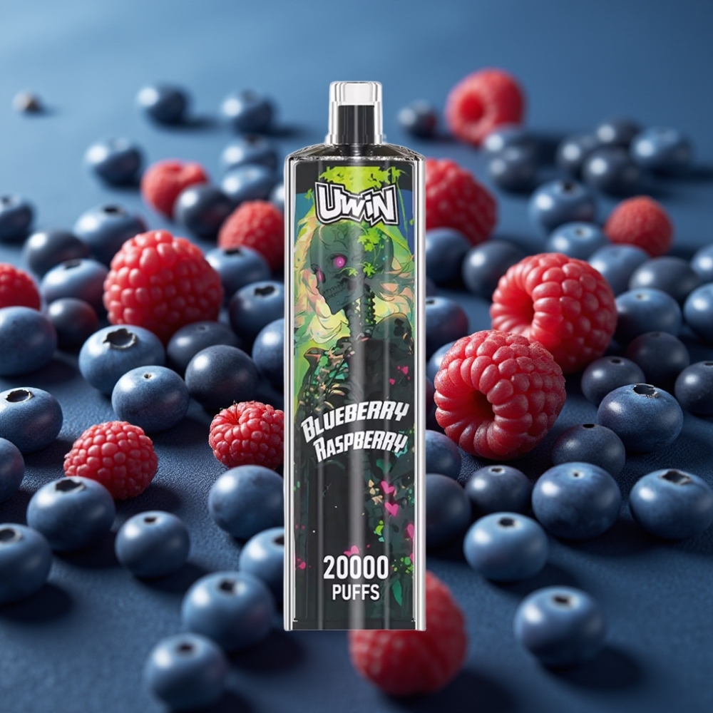 Uwin Shisha Hookah Crystal 20000 نفخة - توت بري وعليق - 22مل بطارية قابلة للشحن