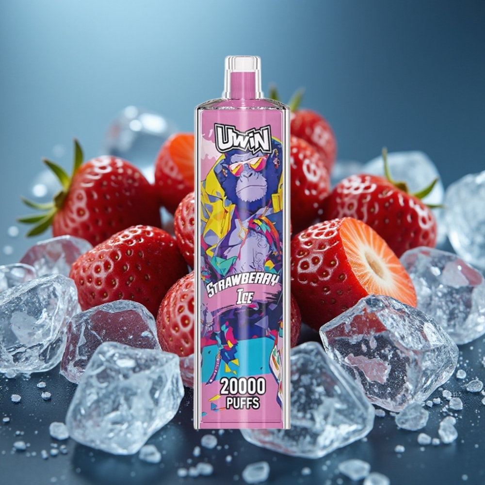 Uwin Shisha Hookah Crystal 20000 Puffs 22ml Strawberry Ice - Mesh Coil Type-C