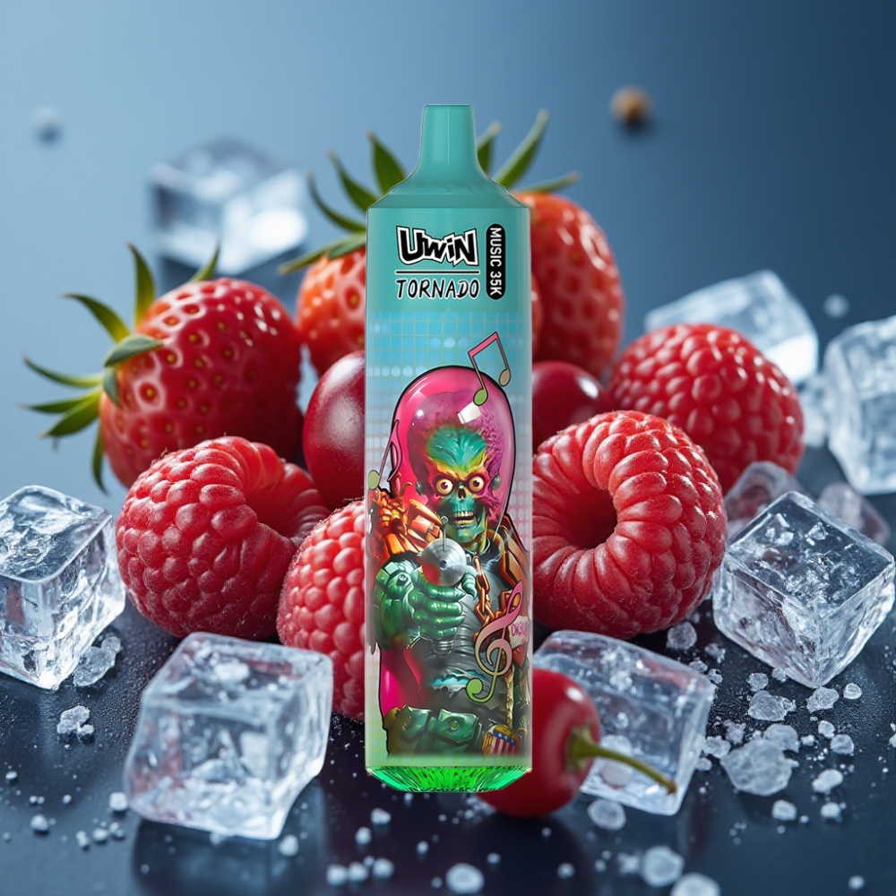 Uwin Tornado 35K Strawberry Raspberry Cherry Ice Music Disposable Vape