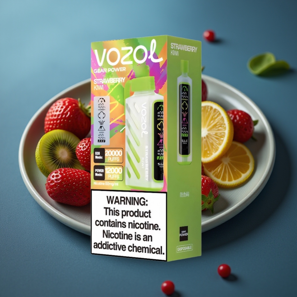 VOZOL Gear Power 20000 Puffs - فراولة كيوي - شاشة كاملة - 20مل - S.i.L.C. Tech