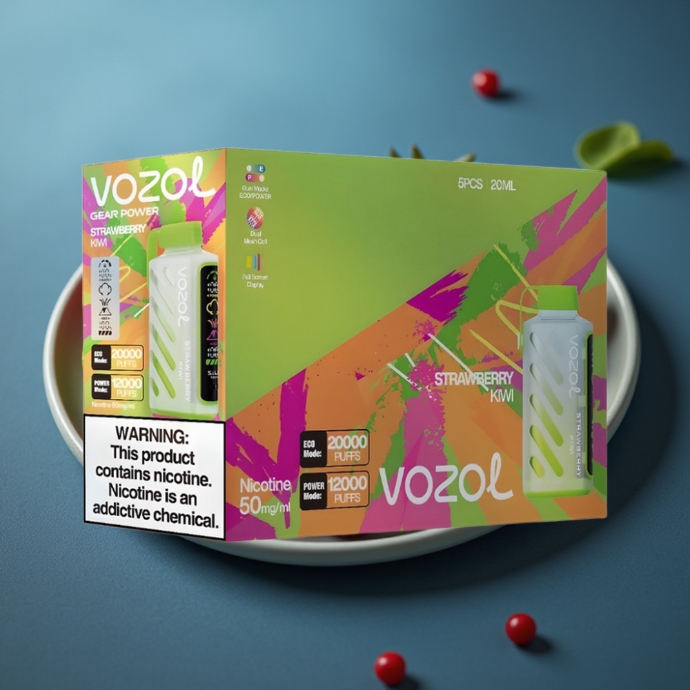 VOZOL Gear Power 20000 Puffs - فراولة كيوي - شاشة كاملة - 20مل - S.i.L.C. Tech