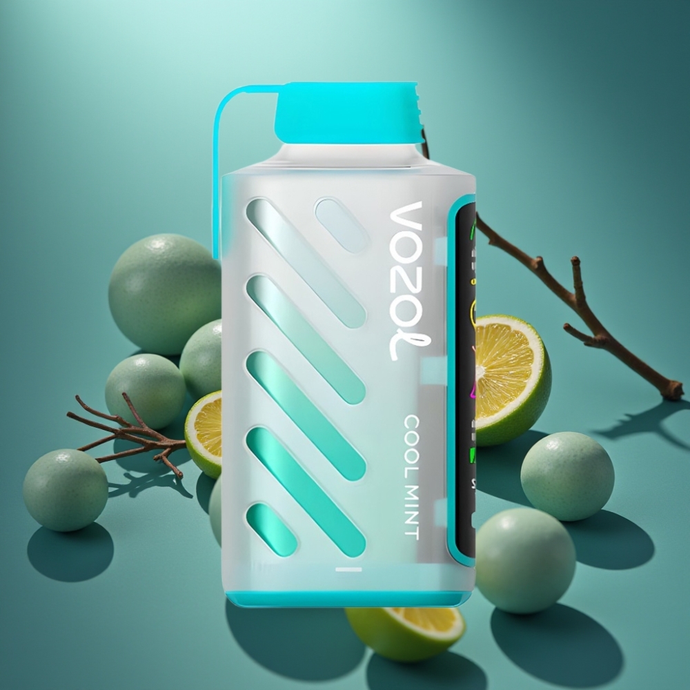 VOZOL Gear Power 20000 Puffs Disposable Vape Cool Mint - تقنية S.i.L.C. ، شاشة كاملة ، 20مل