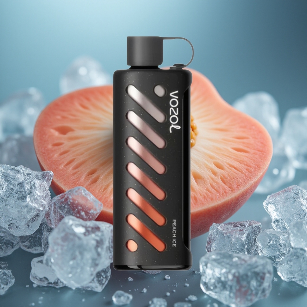 VOZOL Gear Shisha 25000 Puff Peach Ice - S.i.L.C Tech, Dual Mesh, 1000mAh