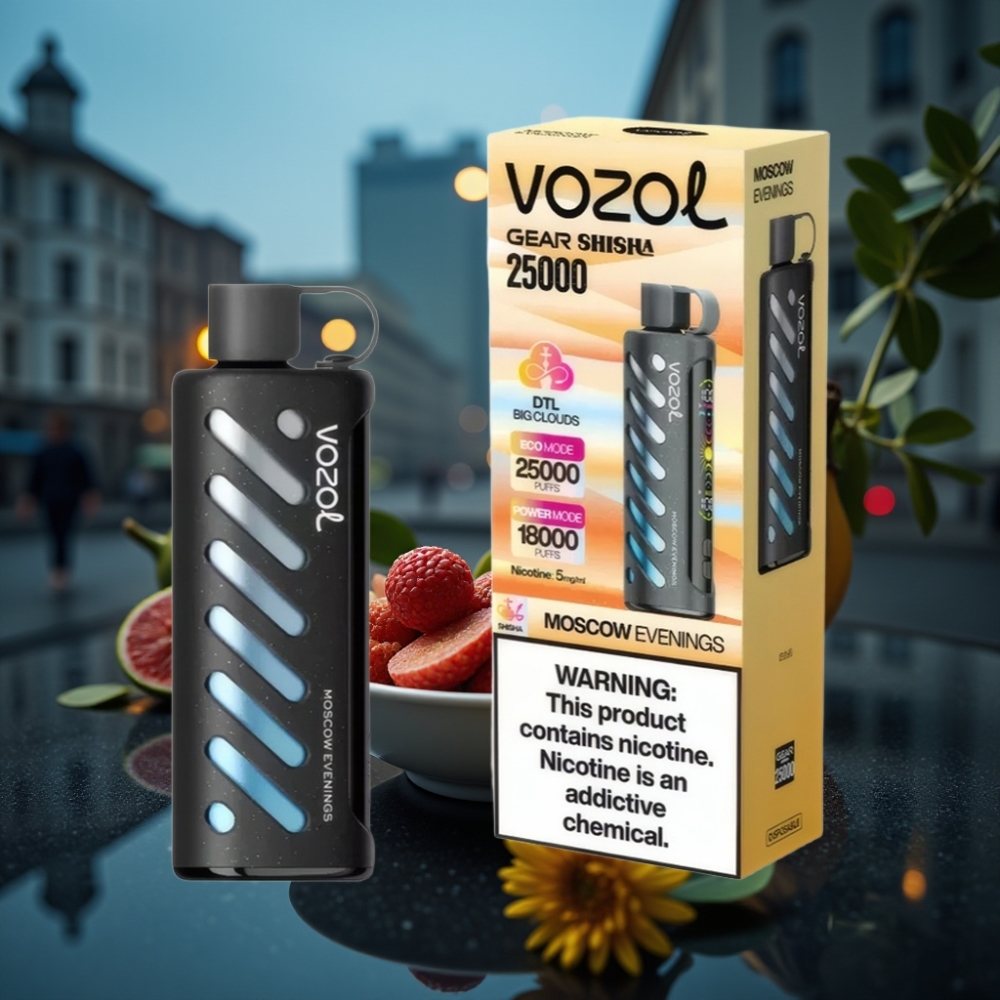 VOZOL Gear Shisha 25000 Puffs - Moscow Evenings - Dual Mesh - 1000mAh - S.i.L.C Tech