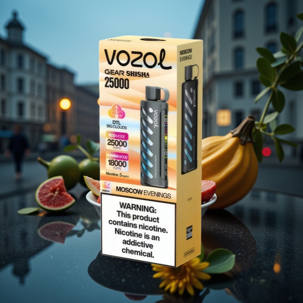 VOZOL Gear Shisha 25000 Puffs - Moscow Evenings - Dual Mesh - 1000mAh - S.i.L.C Tech