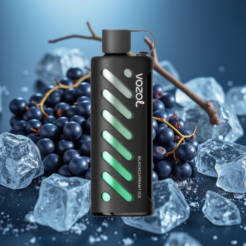 VOZOL Gear Shisha 25000 Puffs بتكنولوجيا S.i.L.C وبنكهة الكشمش الأسود المثلج